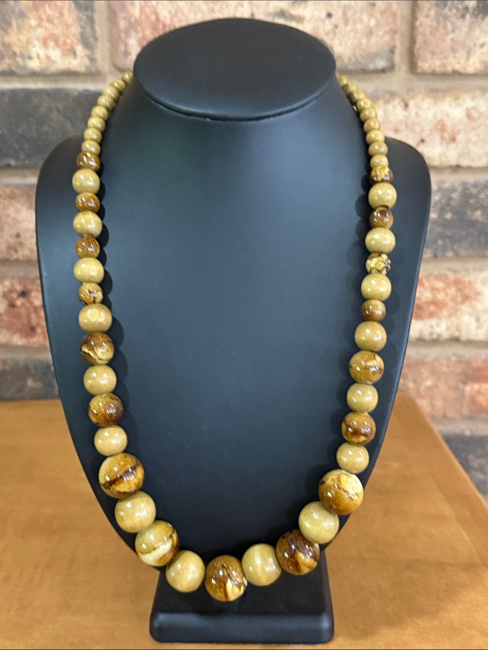 Loft Wooden Graduated Beaded Necklace